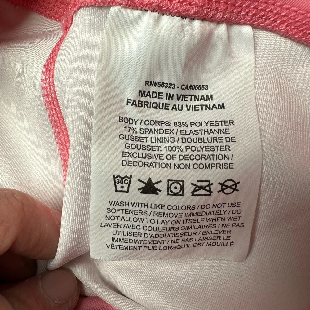 Nike One Girls‎ Medium Dri-FIT Printed Training Tights Pink Ruffle Ankle Stretch